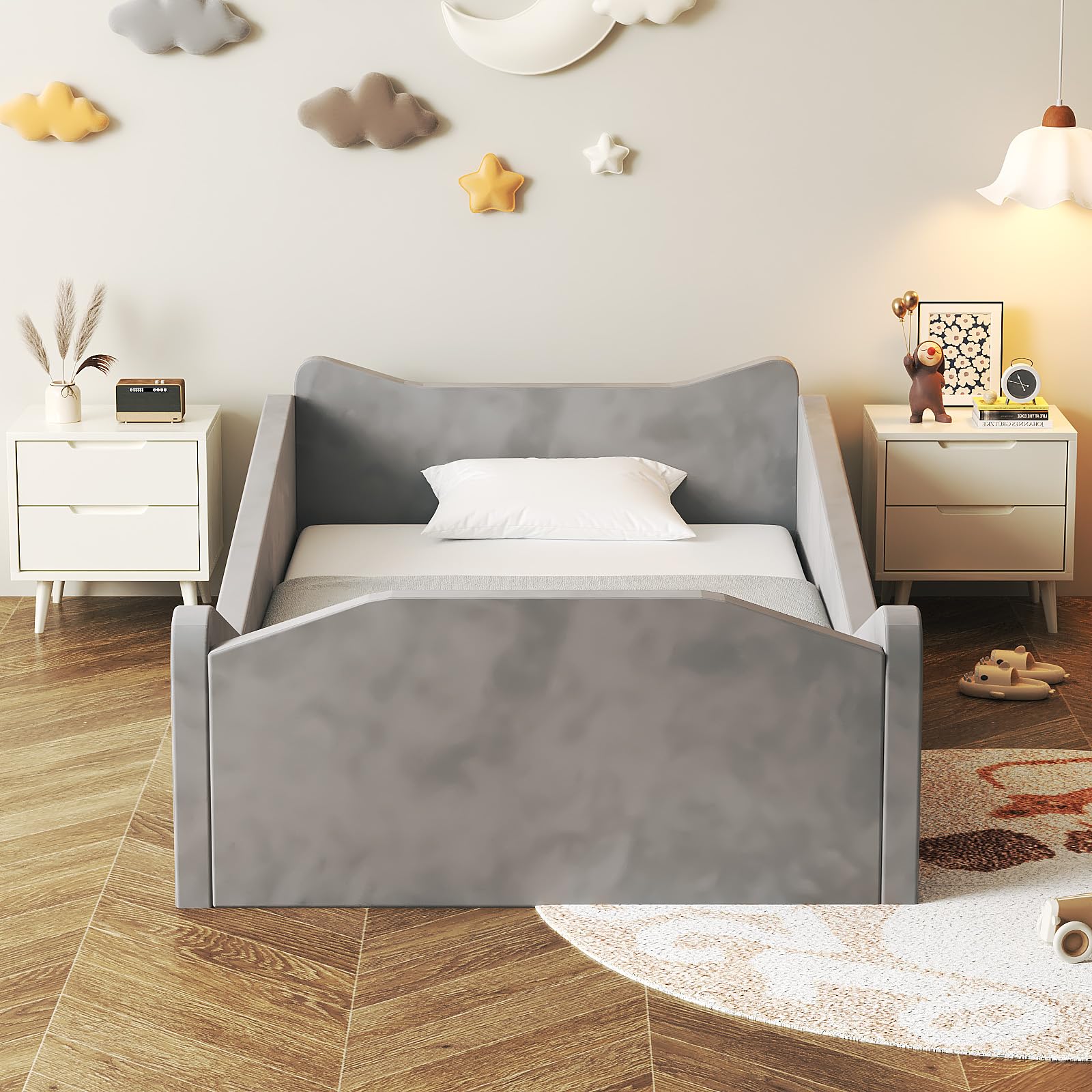 JOYMOR bed illustrating mattress compatibility with 52 x 28 inches
