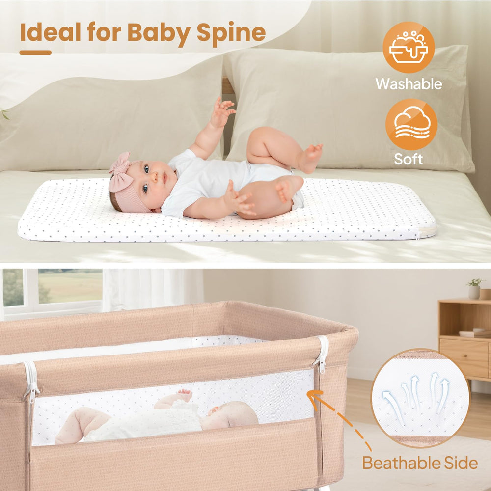 JOYMOR under-bed storage space keeping diapers and clothes within reach.