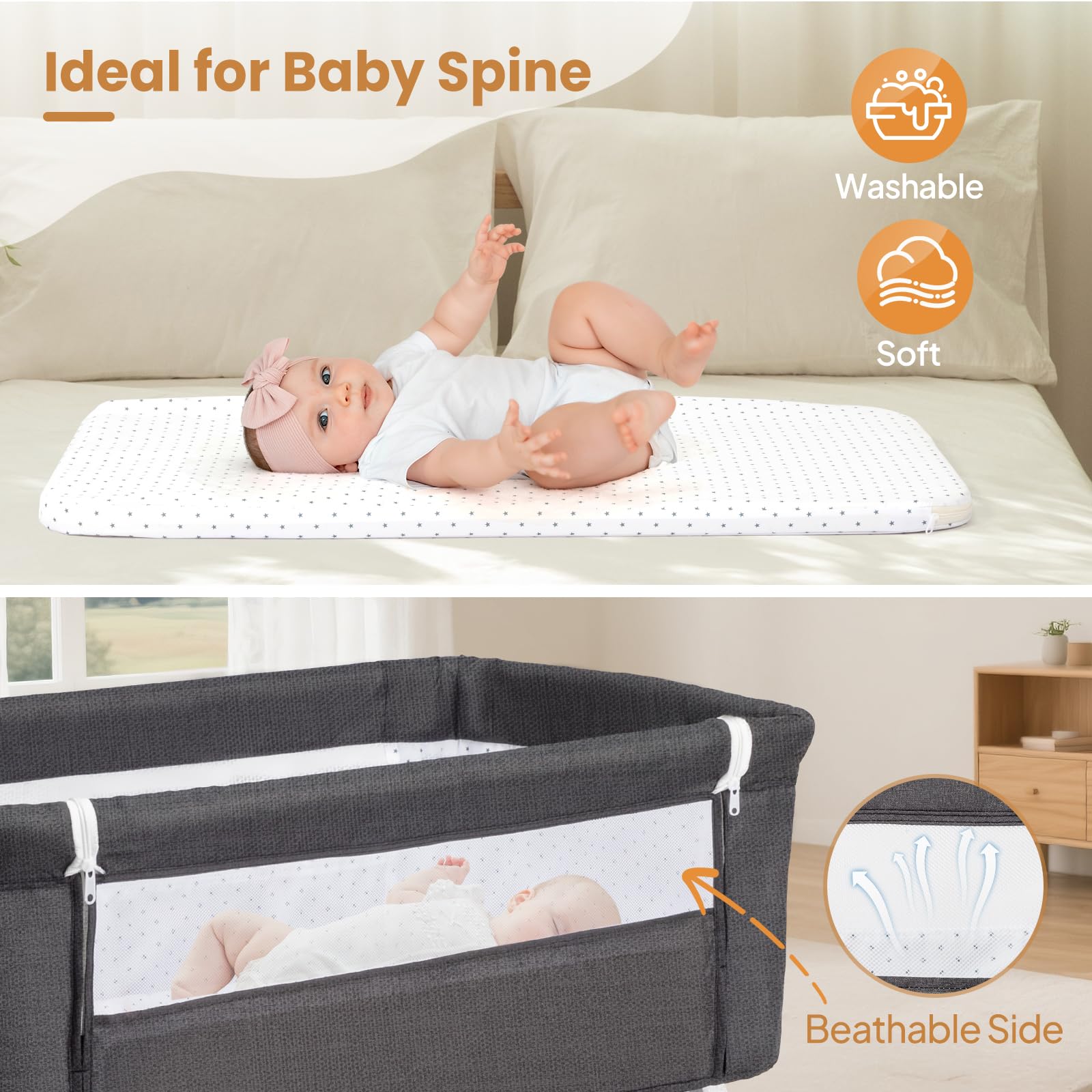 JOYMOR underbed storage for diapers and outfits