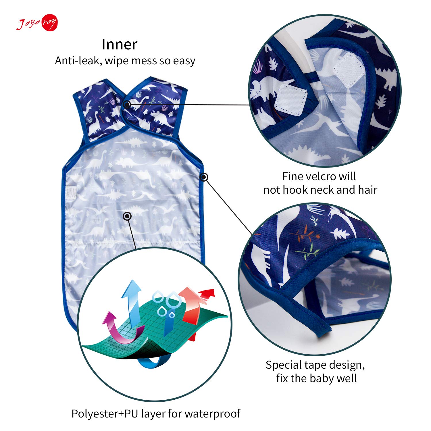 Joyo Roy baby bib features built-in food catcher for meals
