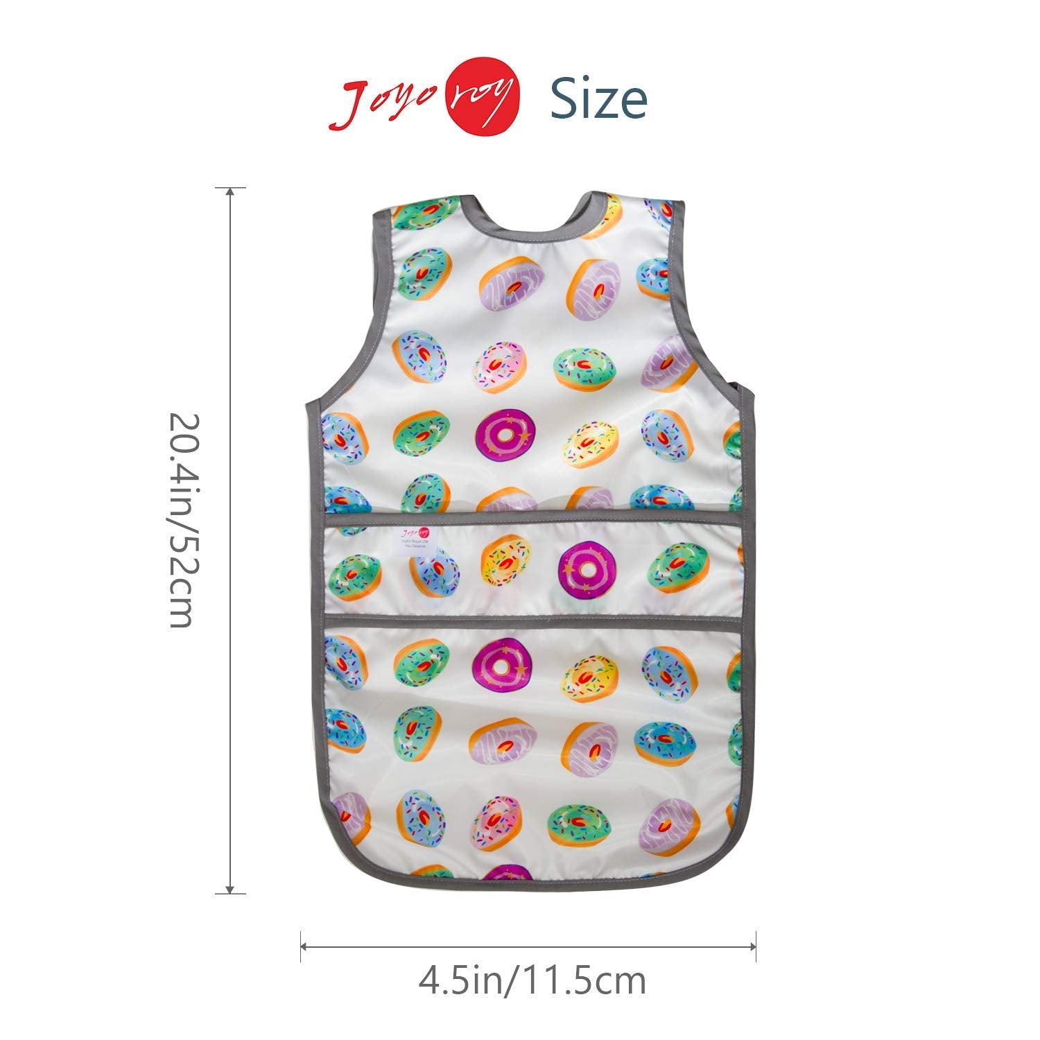 Joyo Roy colorful patterns on a washable toddler bib