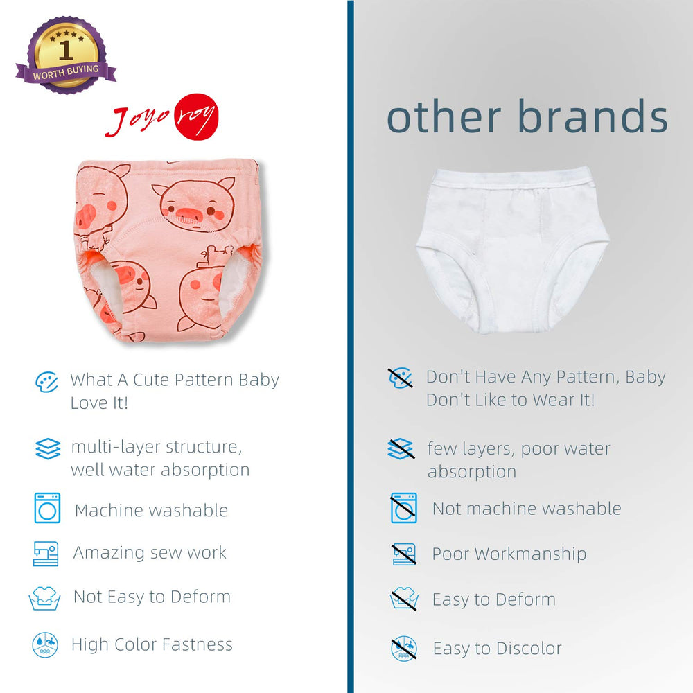 Joyo Roy durable cotton training underwear stays comfy wash after wash for long use.