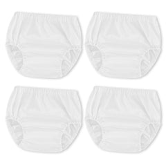 Joyo Roy four-pack white cloth diaper covers pack-shot, leak protection for 2T.