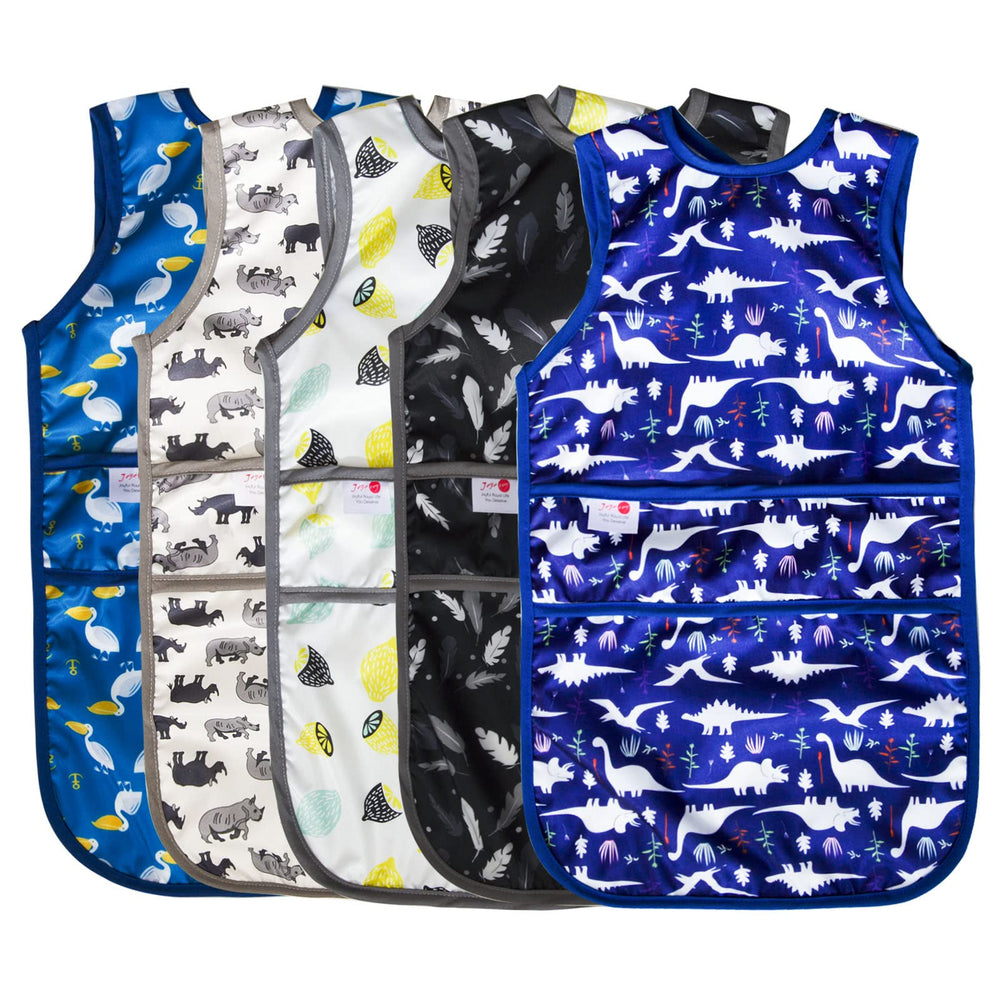 Joyo Roy mess-proof baby bibs in waterproof fabric for easy cleanup