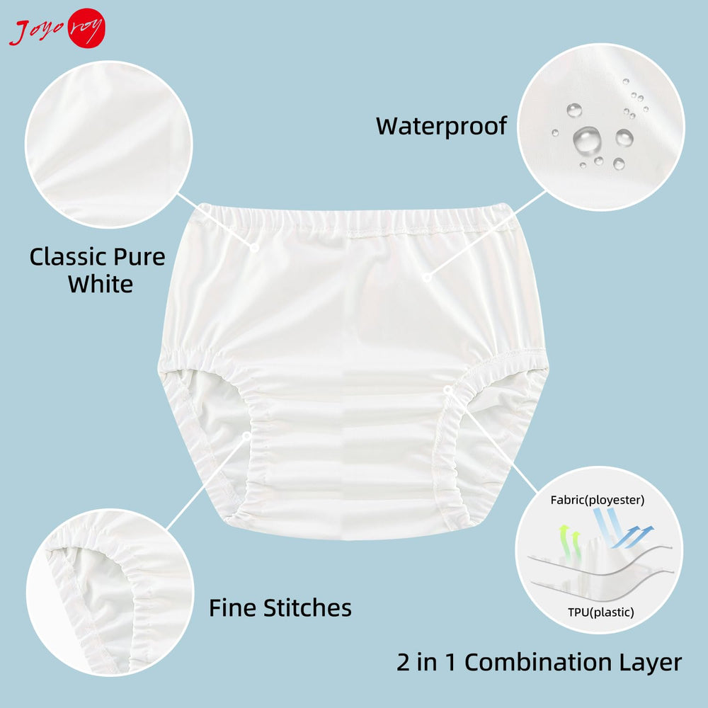 Joyo Roy potty-training rubber pants over underwear, leak protection for toddlers.