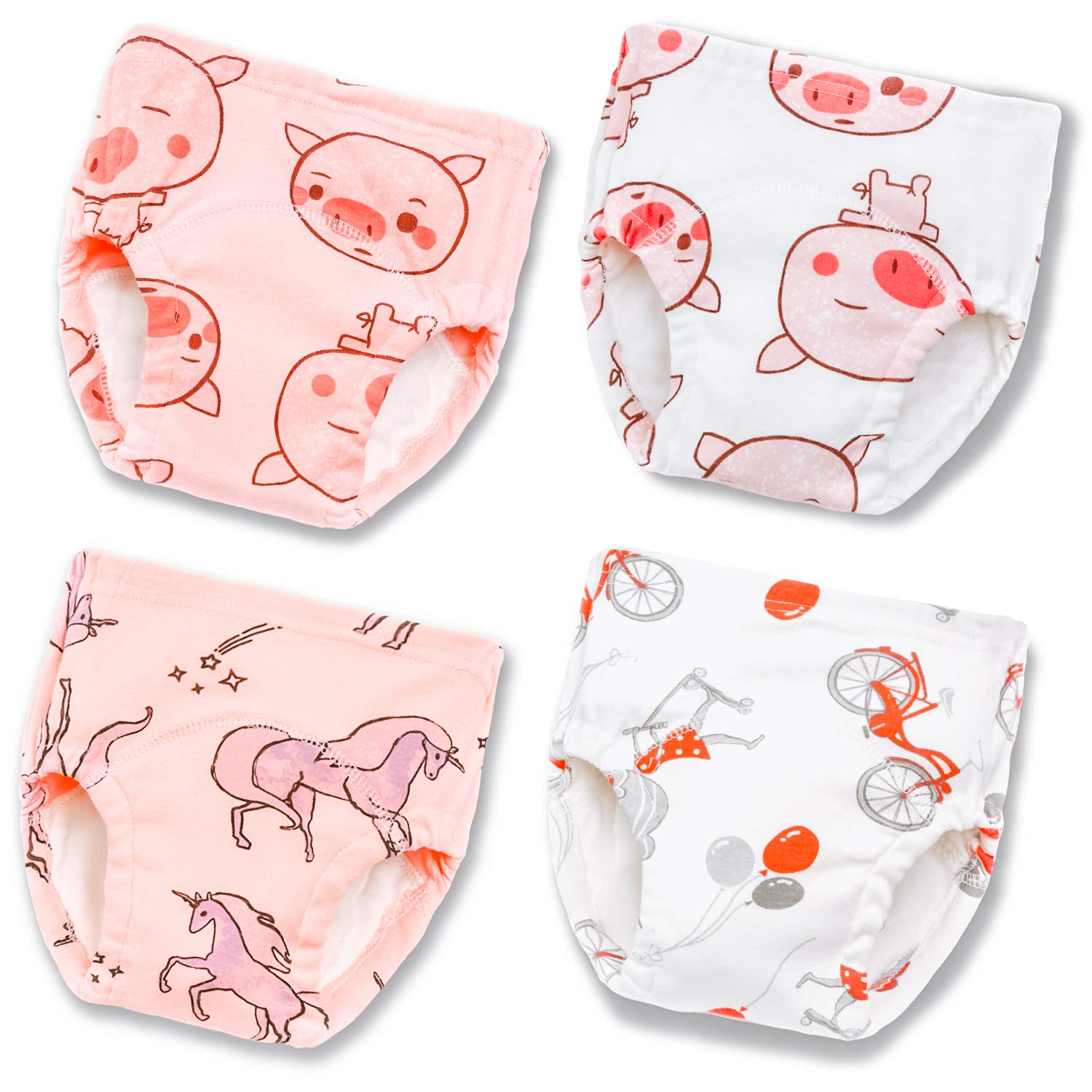 Joyo Roy soft potty training pants with pink flowers provide comfy daily wear during potty training.