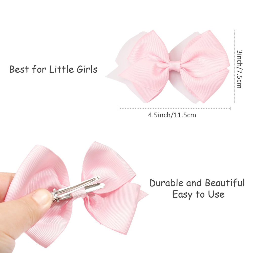 JOYOYO alligator clip bows securely gripping hair during activities