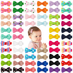 JOYOYO 1.6-inch baby hair bows closeup with secure clips for delicate hair