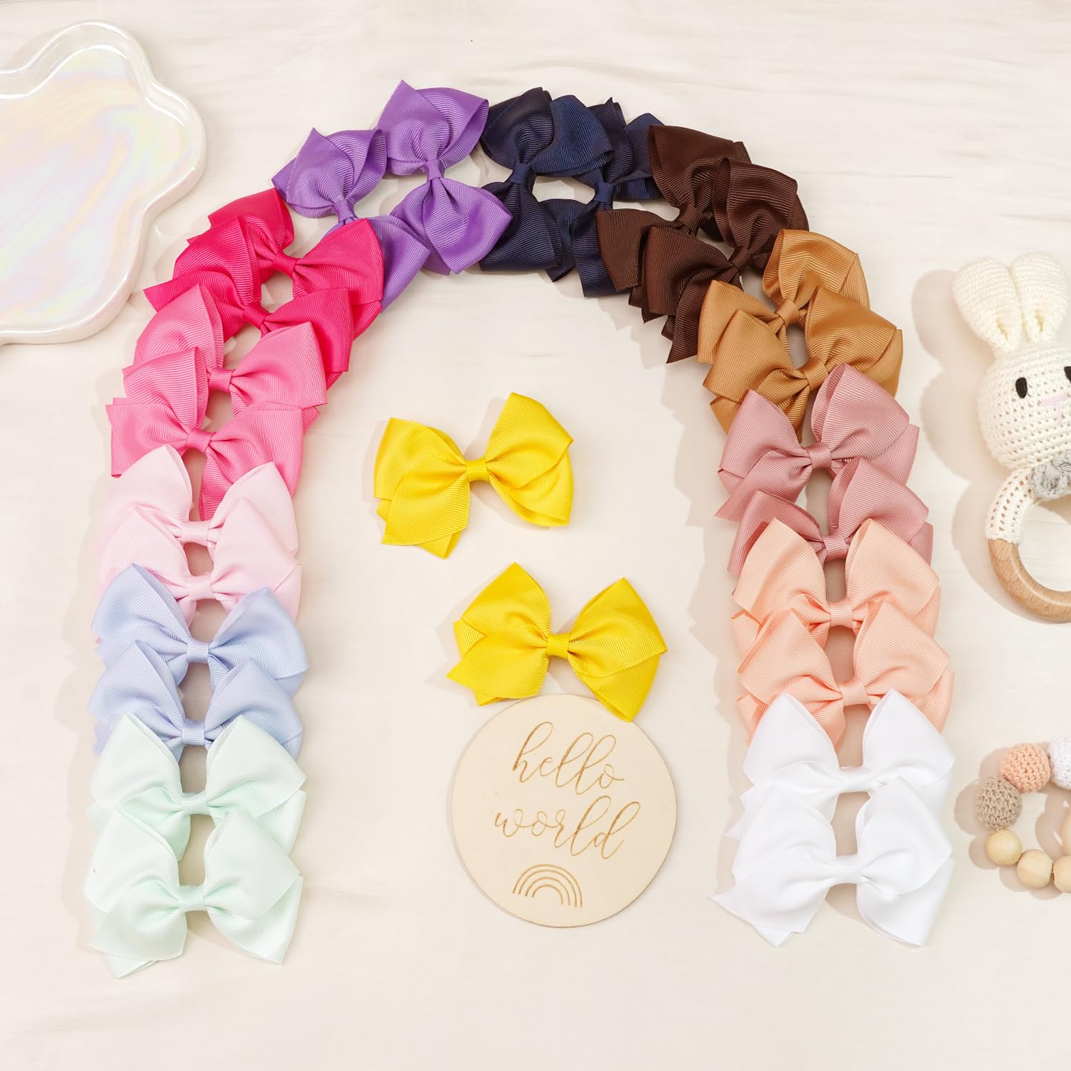 JOYOYO toddlers wearing colorful bows for everyday wear