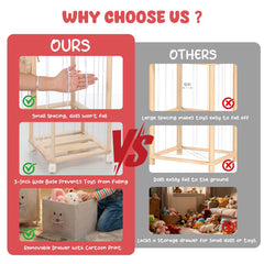 JoyPcsTable open-design cage with clear visibility and easy reach.