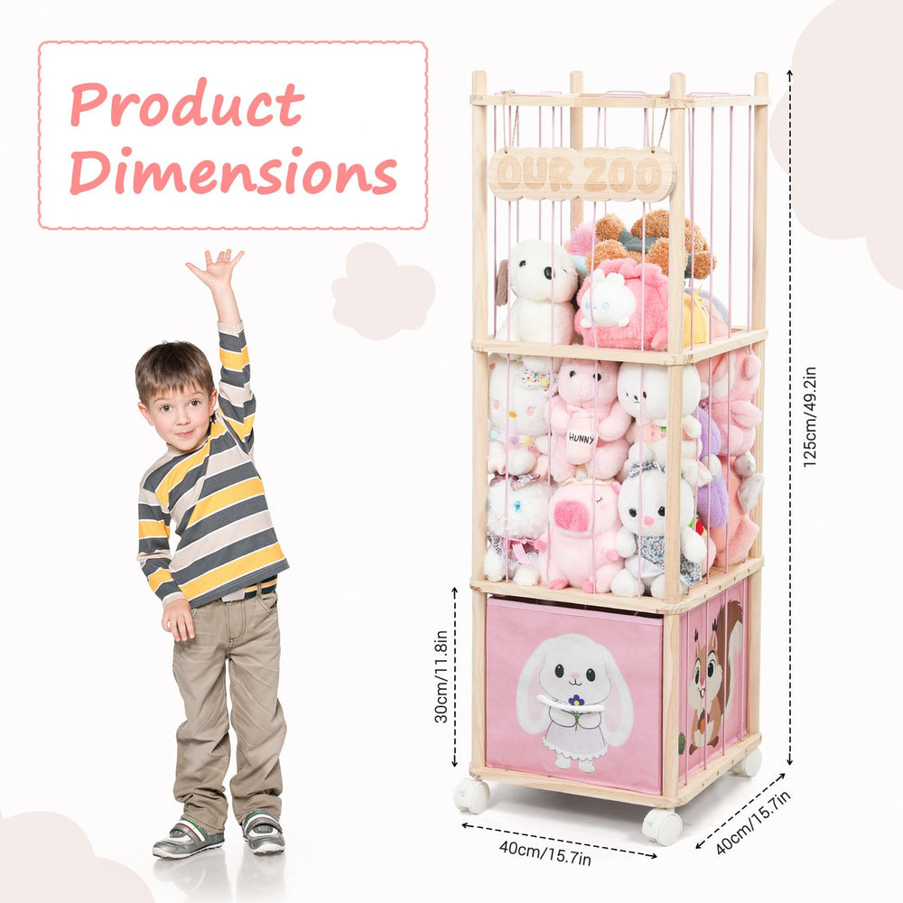 JoyPcsTable solid pine wood construction with rounded edges for safe daily use.