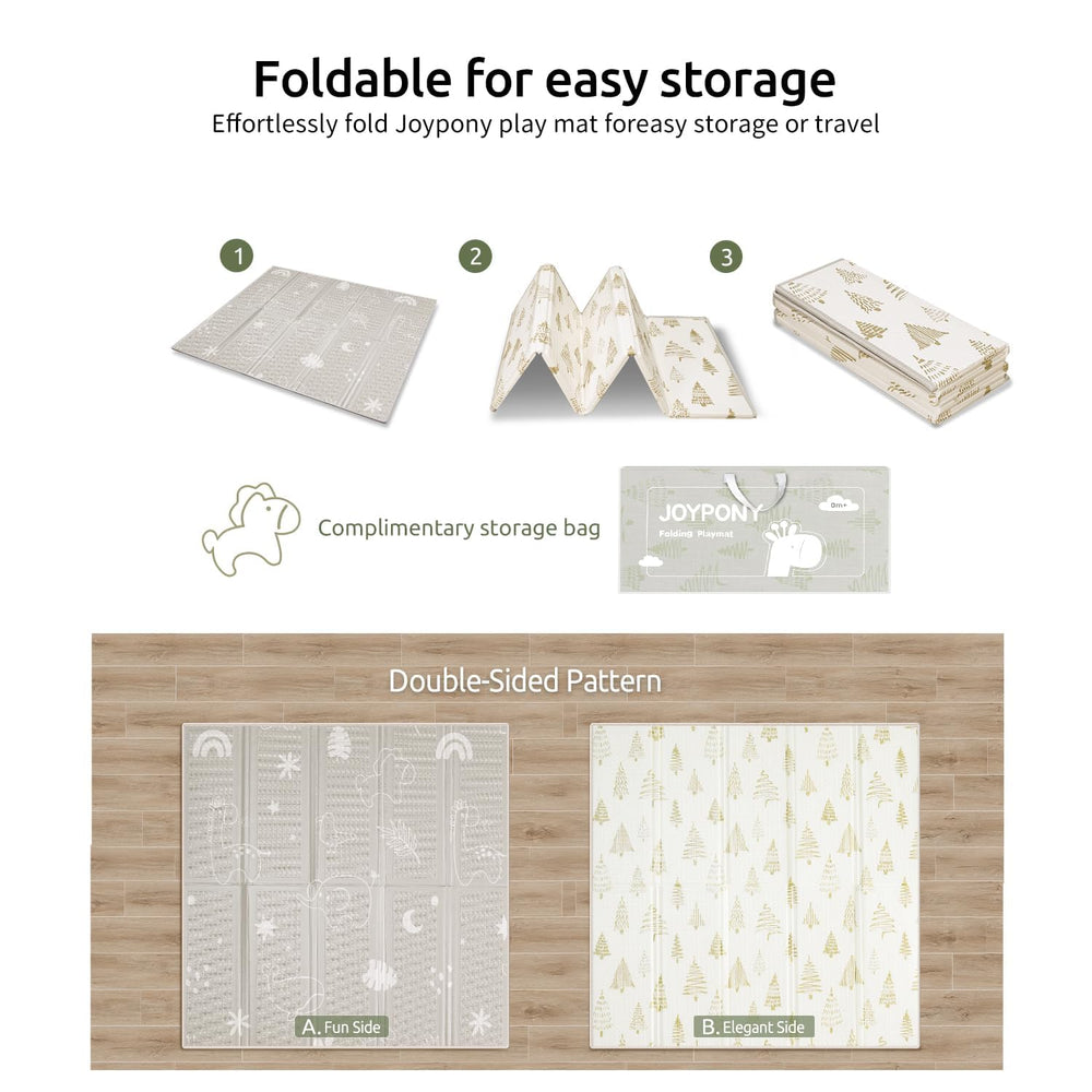Joypony non-slip foam keeps baby safe on smooth floors