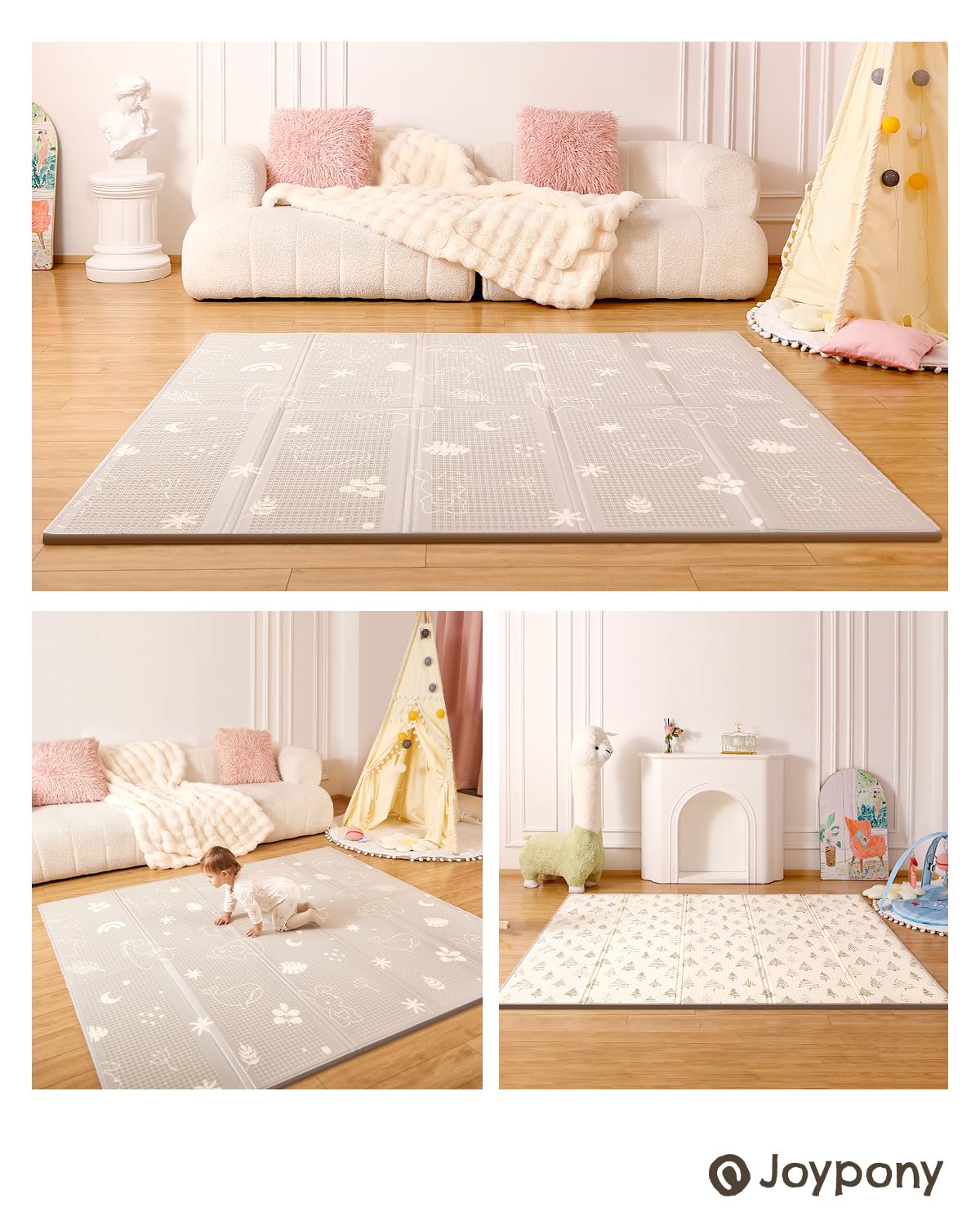 Joypony mat BPA-free materials offer a safe, odor-free play space