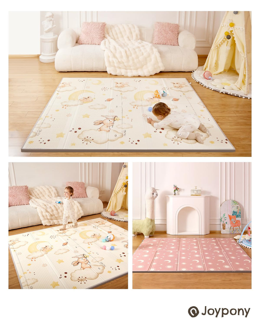 Joypony mat in use for tummy-time and early play session.