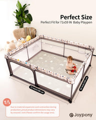 Joypony play mat is waterproof and easy to clean, ideal for spills during tummy time.