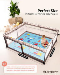 Joypony Play Mat folded with travel bag demonstrates easy portability for on-the-go play.