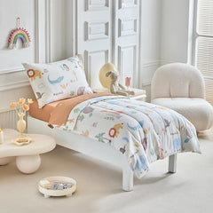 Joyreap zoo-theme toddler pillowcase reversible for easy washing and soft naps
