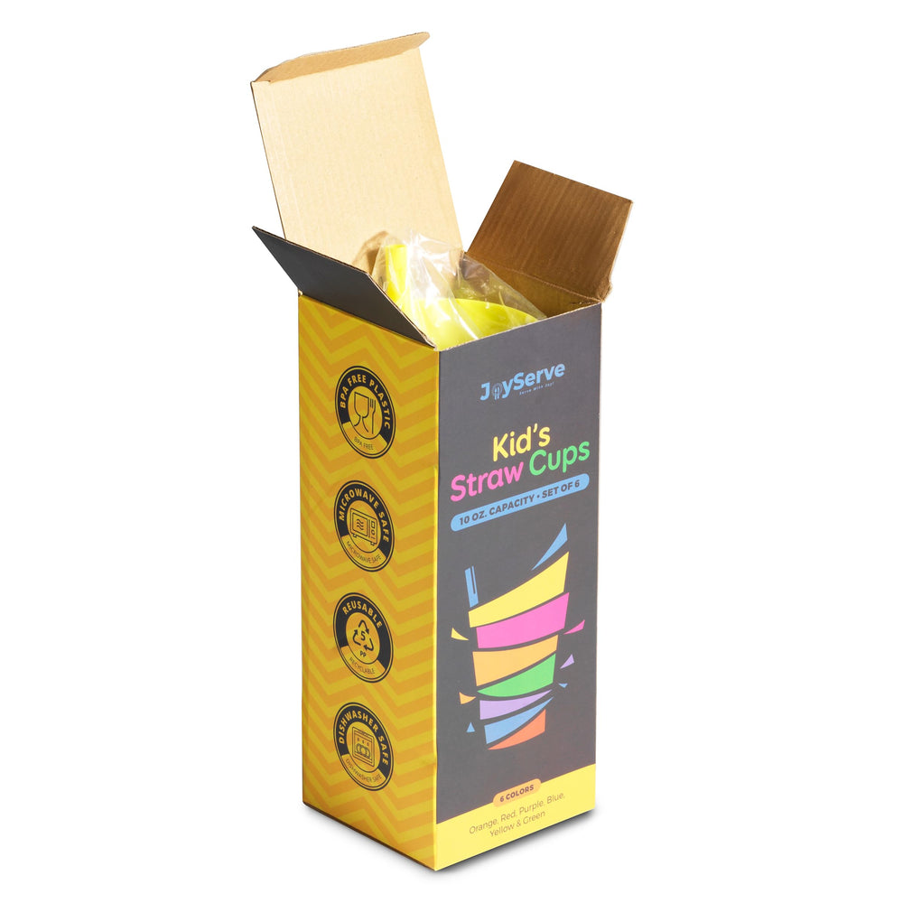 Closeup of JoyServe built-in straw showing durable sipping design