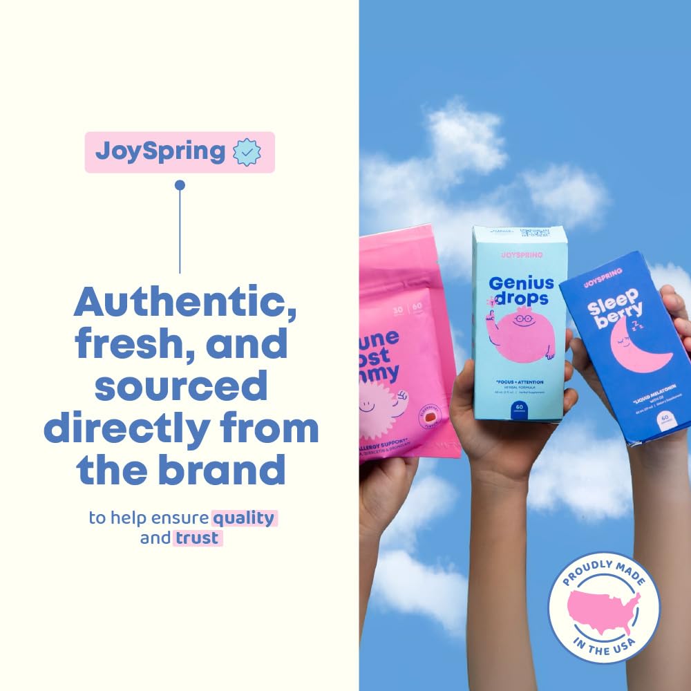 JoySpring MethylBee ingredients label confirms clean, methylated vitamins.