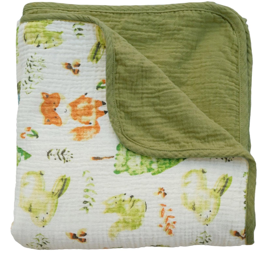 JoyTrek muslin blanket close-up shows ultra-soft fabric ideal for baby skin.