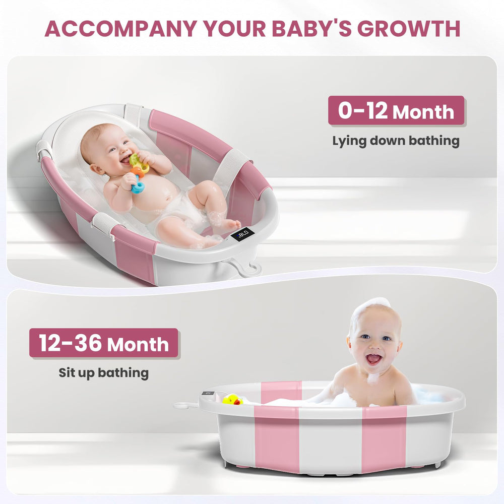 JoyYum bath cushion with four safety belts keeps baby secure in tub.