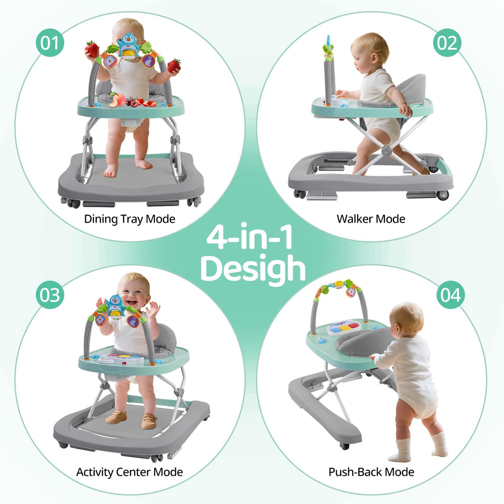 Jozhixiao baby walker folded with arm for easy storage