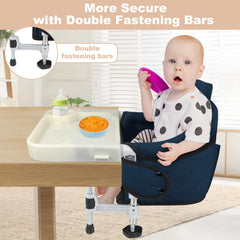 JOZZVE Hook On High Chair removable tray with cup holder for meals.