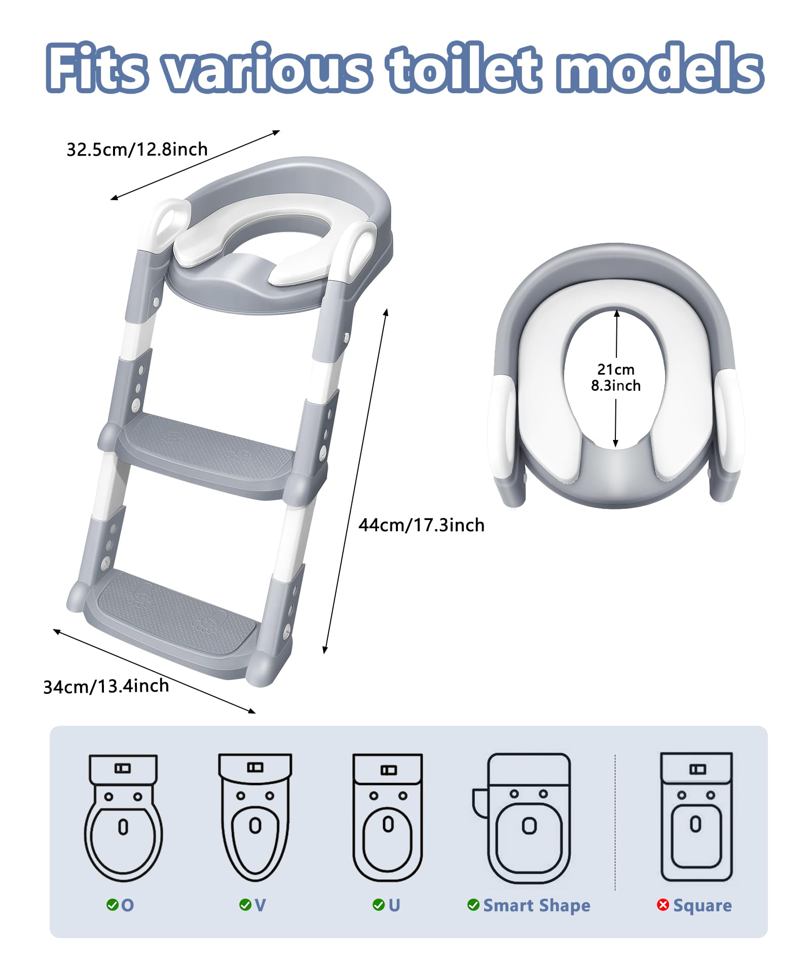 JPart potty seat easy-assembly for quick setup on most toilets.