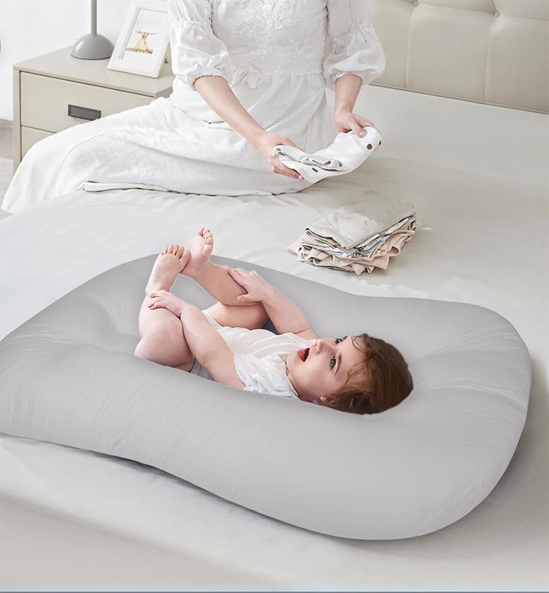 JQFORUIH soft organic cotton fill provides cozy support for baby lounging
