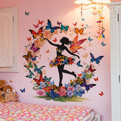 JQPYGB butterfly girl wall decals with quotes brighten a girl's room and inspire positivity