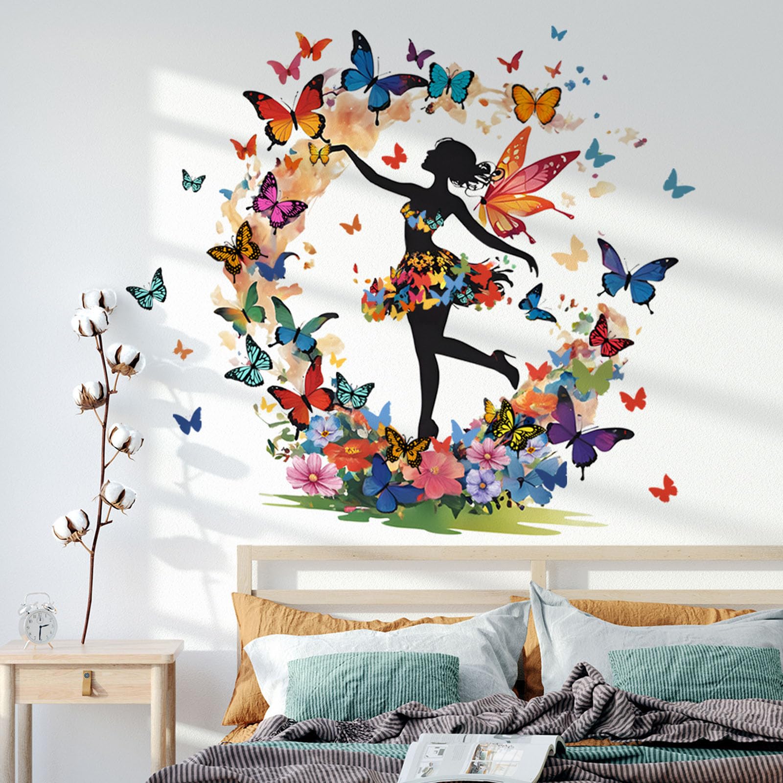 JQPYGB colorful butterfly wall stickers add cheerful color to nursery