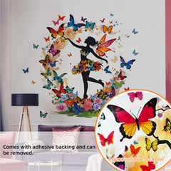 JQPYGB nursery bedroom dance room decor with butterflies