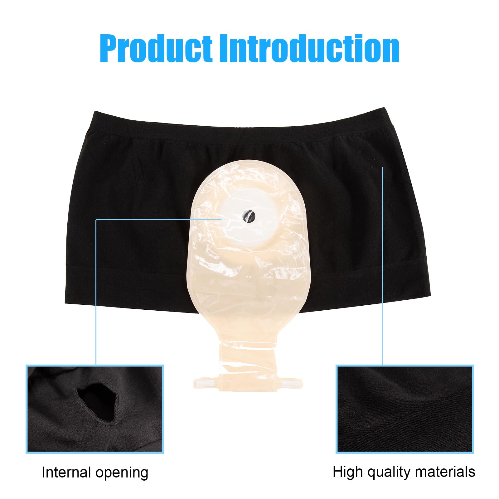 JRAIYBZ ostomy bag cover closeup highlights inner pocket and skin-friendly protection.