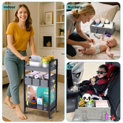 JRANBRJS detachable top basket doubles as a changing station