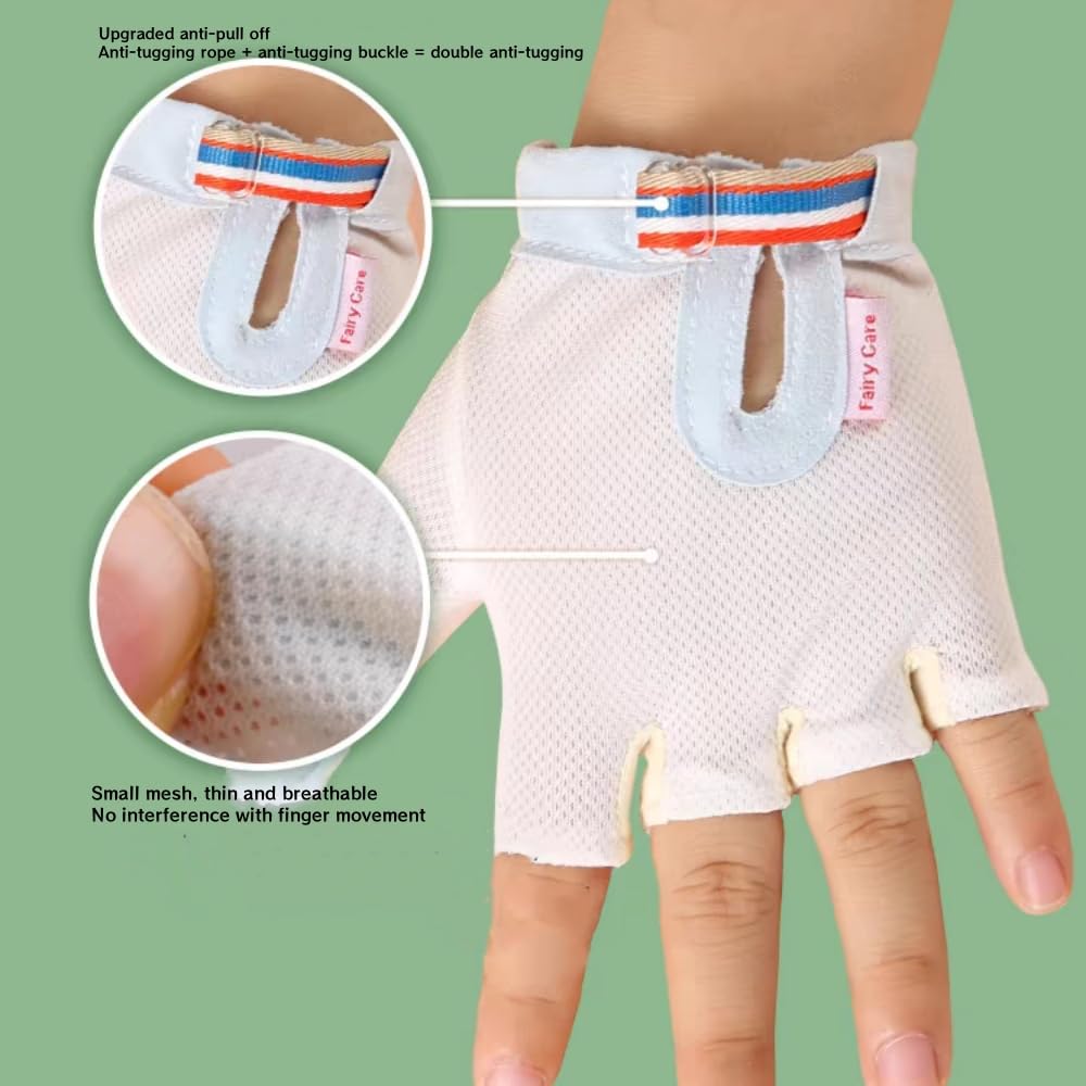 JRBJPDJ child wearing glove safely explores while reducing thumb-sucking.