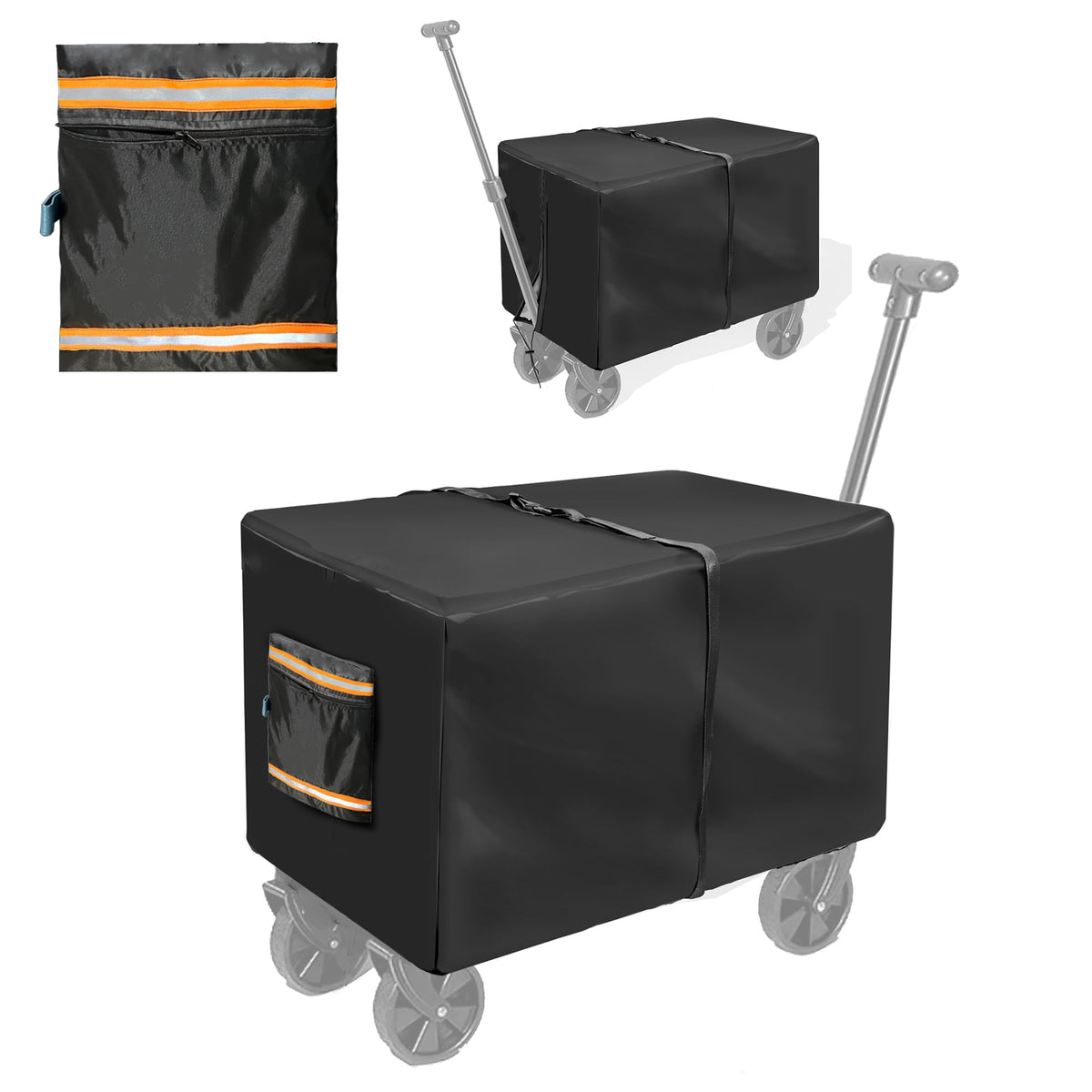 JRRXM universal folding wagon cover in rain, protecting gear from moisture
