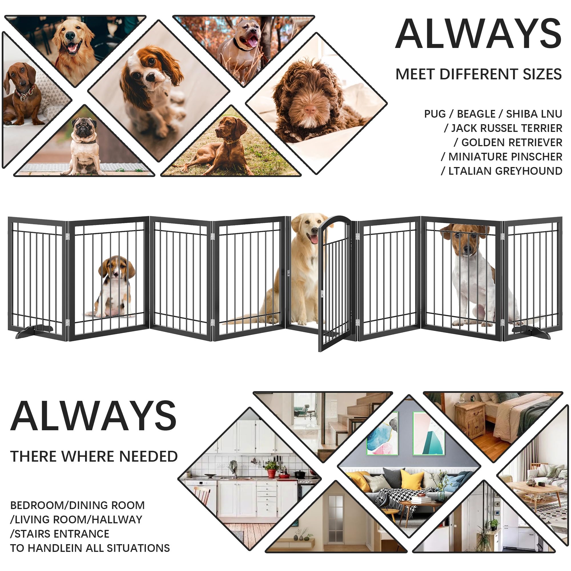JSB anti-scratch bottom pads protect floors during gate use