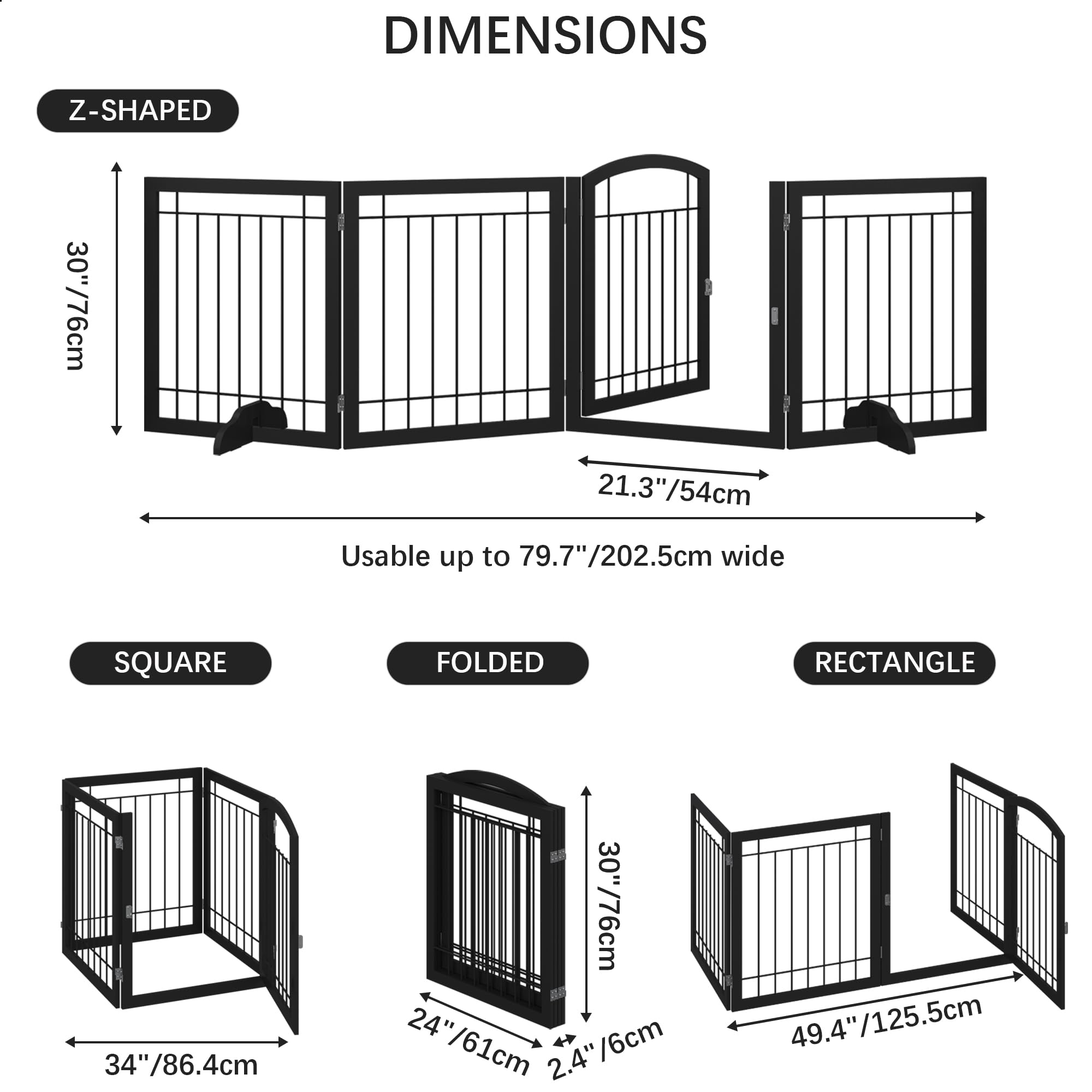 JSB 96x30 open dimensions ensure wide passage for medium dogs.