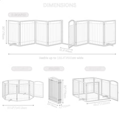 JSB dog gate with door walk-through in use between rooms