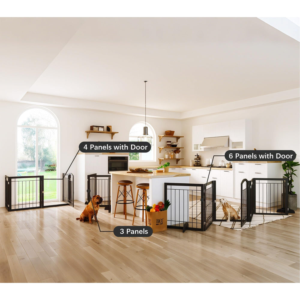 JSB four-foot support feet stabilize the gate on uneven floors
