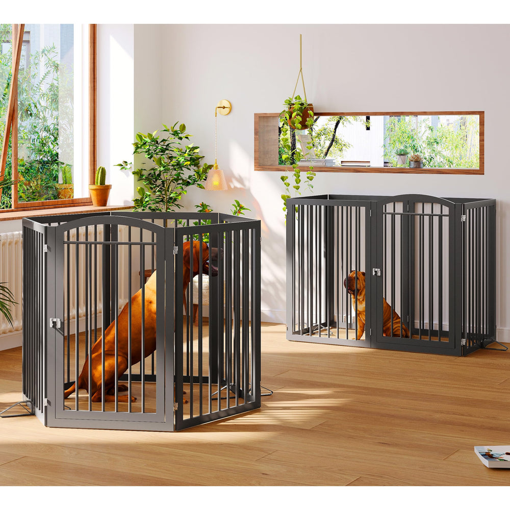 JSB freestanding round-tube gate ideal for halls and stairs layouts.