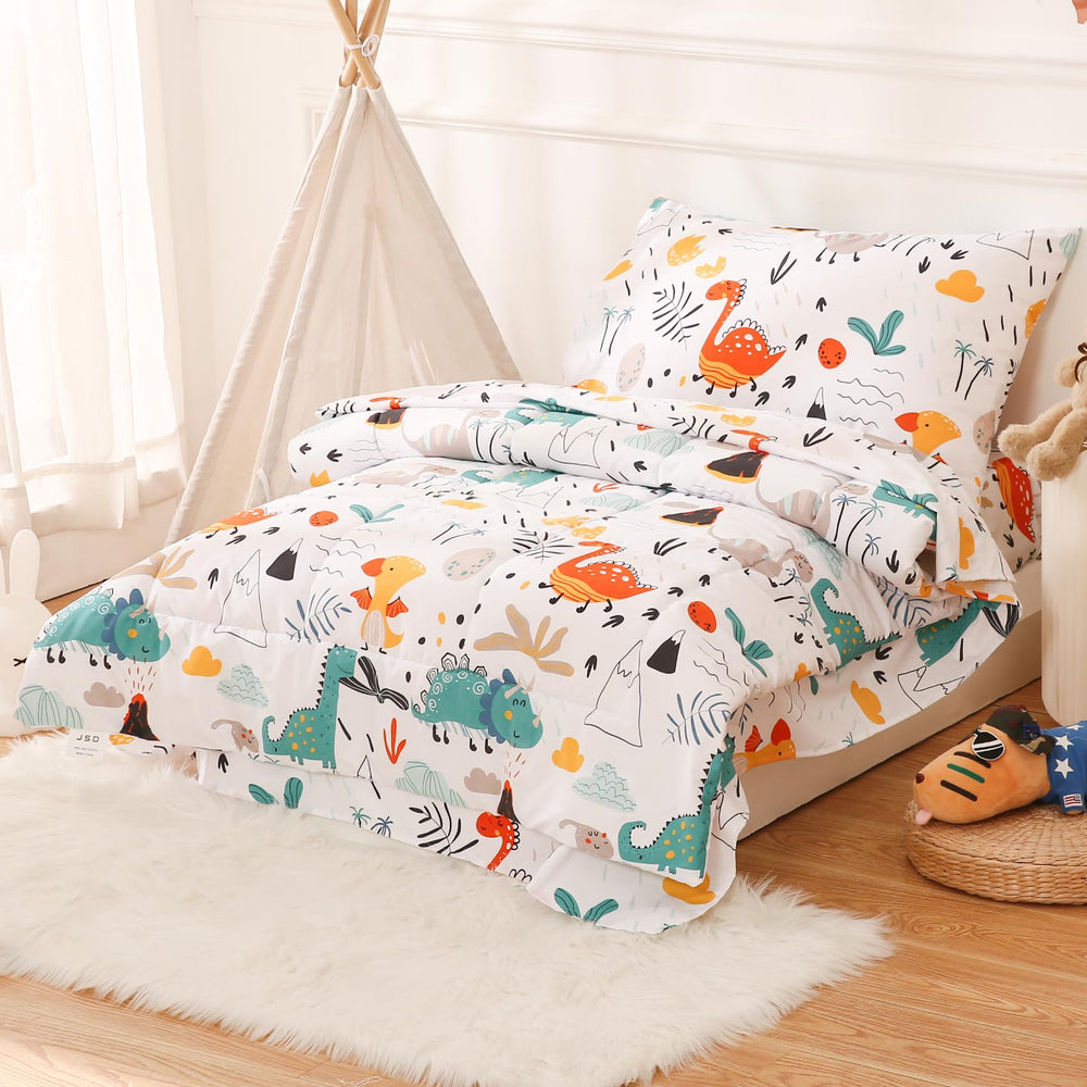 JSD Dinosaur Bedding machine-washable-care — simple cleanup after adventures.