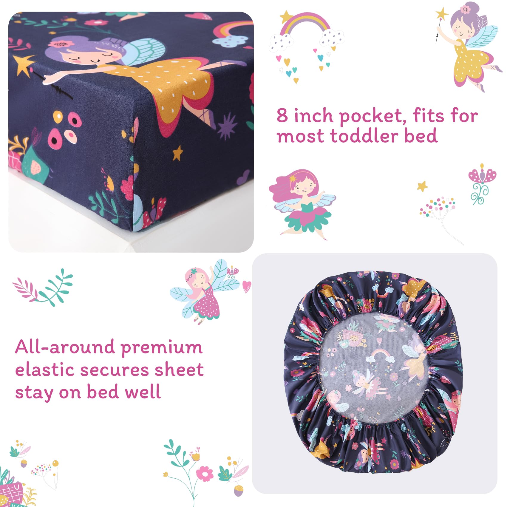 JSD Fairy pillowcase envelope design makes pillow insertion quick and easy