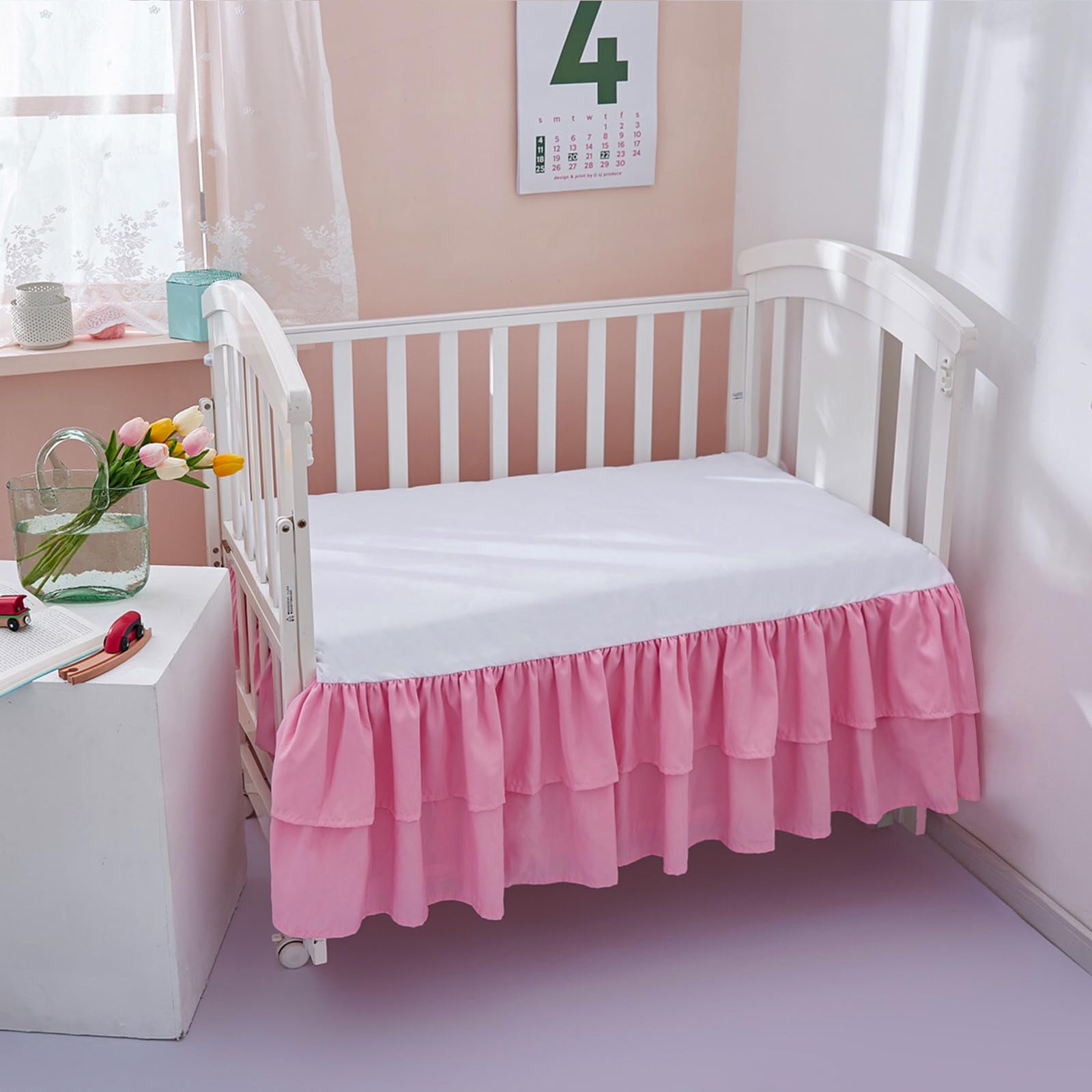 JSD pink, white, or grey options coordinate any nursery.