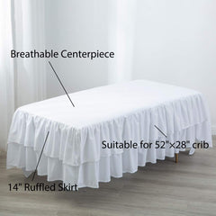 JSD soft microfiber dust ruffle offers breathable, gentle comfort for baby spaces