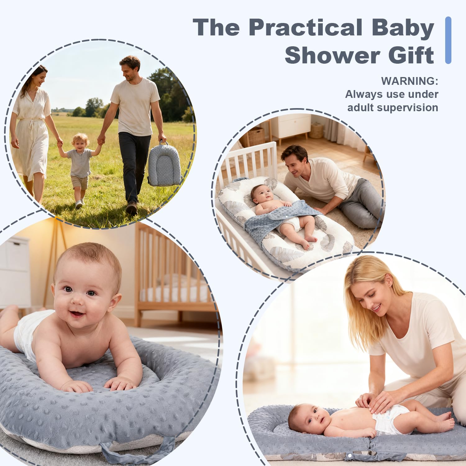 JSTPRO Baby Lounger removable cover is machine washable for quick cleanup