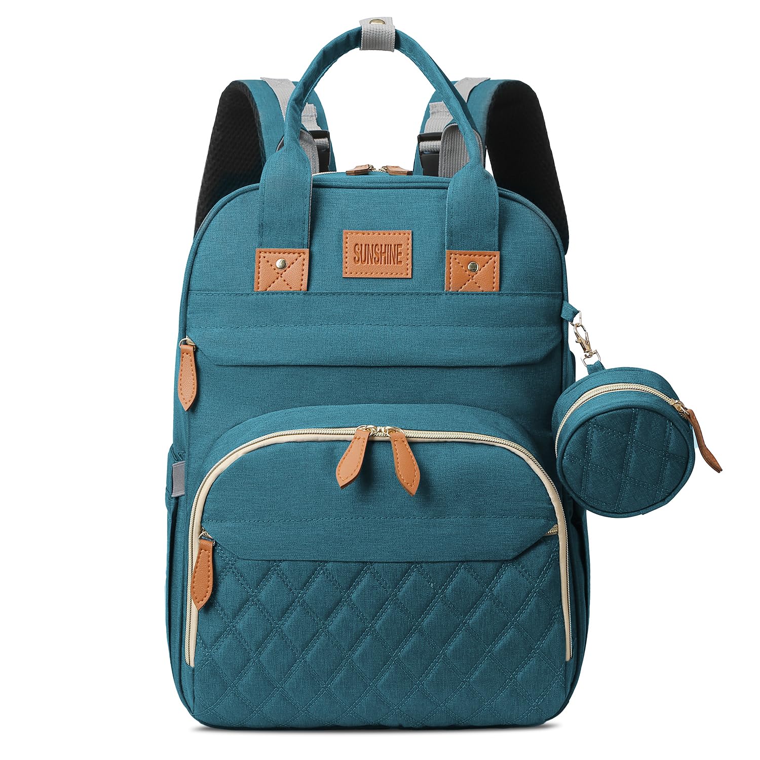 JSTPRO diaper bag backpack with front pocket layout for quick access