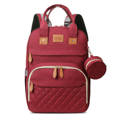 JSTPRO diaper bag backpack front view with organized pockets for on-the-go essentials.