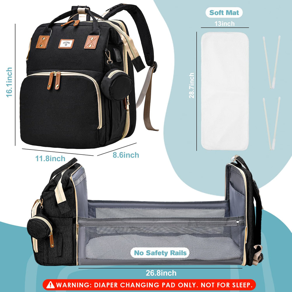 JSTPRO backpack highlights insulated bottle pockets to keep meals warm during outings.