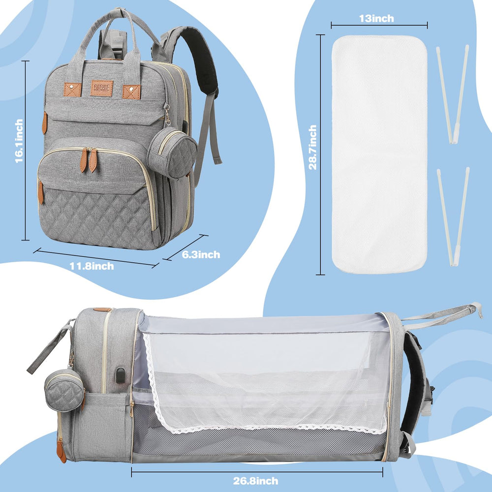 JSTPRO diaper bag backpack open main compartment organized